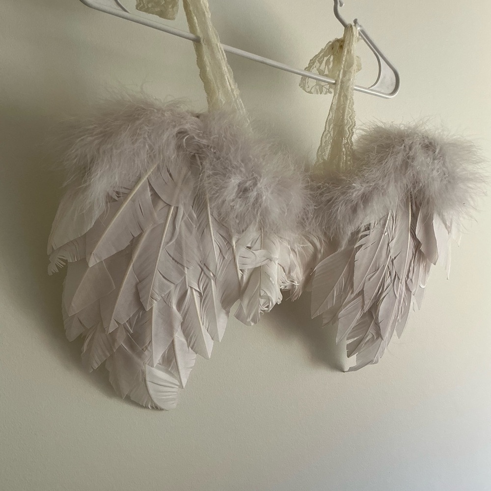 Feathered Angel Wings Costume Accessory